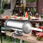 Giantex poussoir  saucisse manuel horizontal 3l en alliage aluminium renforc 3 entonnoirs quips
