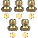 Gicleurs gaz butane universels - lot de 5 pices - pour plaque de cuisson - gaz naturel gpl - 05 cm - ...