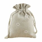 Gift bag lot de 20pcs pochettes sachets en lin chanvre sachets en jute avec cordon