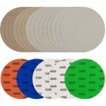 Disques abrasifs ronds - gigicial - 150 mm - lot de 25 - grain 3000  10000 - auto - agrippants