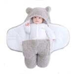 Gigoteuse enveloppe en forme dours en peluche convient pour les bbs de 0  6 moisfacile  nettoyer ...