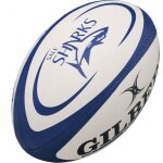 Gilbert ballon de rugby replica - sharks - taille midi