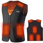 Gilet chauffant 3 r�glages de chaleur 7 zones de chauffage chauffage avant et arri�re chargement usb ...