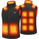 Gilet chauffant pour hommes avec 3 zones de chauffage r�glables 11 gilet chauffant pour ffemmes veste ...
