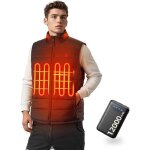 Gilet chauffant homme avec contr�le app - veste chauffante �lectrique l�ger avec batterie 4 r�glages ...