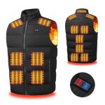 Gilet chauffant homme femme veste chauffante �lectrique usb v�tement de chauffage avec 15 zones de chauff� ...
