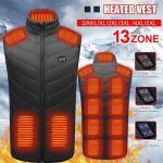 Gilet chauffant intelligent - kjehome - xxl - 13 zones de chauffage - vtement chauffant multicolore ...