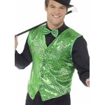 Gilet de costume smkmi - 43131m - smiffys gilet a sequins vert smiffys deguisement homme gilet a paillettes ...