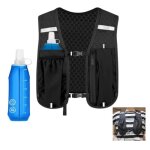 Gilet de course pour homme et femme - gilet de course avec gourde de 500ml - r�fl�chissant - avec support ...