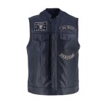 Gilet cuir moto von dutch apache - noir - s