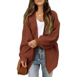 Gilet femme cardigan en tricot � manches longues pour femme cardigan de poche devant l�ger automne hiver ...