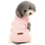 Gilet � rayures roses pour chien v�tement � manches courtes pour animal de compagnie printemps - �t�