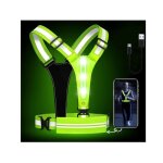 Gilet rflchissant running  led gilet reflechissant vlo led rechargeable harnais de reflechissant ...