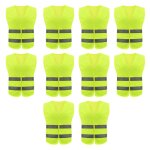 Gilets de sécurité haute visibilité pack de 10 gilets réfléchissants pour travail extérieur protection ... Gilets de sécurité haute visibilité pack de 10 gilets réfléchissants pour travail extérieur protection ...