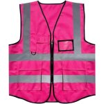 Gilet de s�curit� en maille avec poches et fermeture �clair gilet r�fl�chissant haute visibilit� pour ...