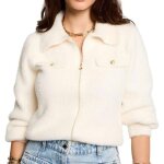 Gilet zipp� blanc femme morgan domi