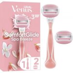 Gillette rasoir pour femme comfortglide spa breeze + 2 recharges 1 manche et 2 recharges de lames