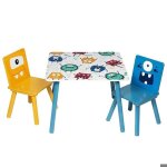 Ginger home ensemble table et 2 chaises enfant ? th�me ghosts ? bois mdf et pin ? pour apprentissage ...