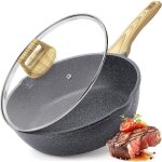 Gipp poele sauteuse 28 cm avec couvercle - bord haut - revetement en granit antiadhesif - 45 l - sans ...