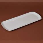 Girard - plat  cake - 37 x 15 cm - empire - blanc