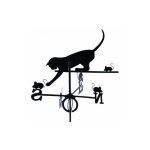Girouette chat et souris en fer forg� grand mod�le