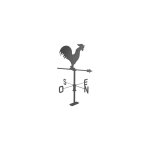 Girouette coq 45x74cm anthracite - louis moulin