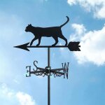 Girouette décorative en métal en forme de chat indicateur de direction du vent girouette en fer pour ... Girouette décorative en métal en forme de chat indicateur de direction du vent girouette en fer pour ...