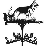 Girouette en m�tal - indicateur de direction du vent - noir - d�coration de jardin - durable - exquis ...