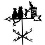 Girouette en mtal - girouette de jardin - support de toit de jardin - chat