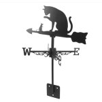 Girouette vintage en fer forg en forme de chat avec indicateur de direction du vent pour dcoration ...