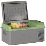 Glacire lectrique portable - outsunny - 163l - 12 / 24v - avec mode eco - 20? to 20? - pour maison ...