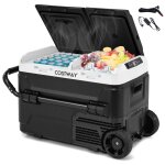 Glacière Électrique portable - relax4life - 40l - 2 roues - 2 zones de température - température réglable ... Glacière Électrique portable - relax4life - 40l - 2 roues - 2 zones de température - température réglable ...