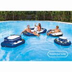 Glaciere gonflable - intex - glaciere gonflable flottante pour piscine - 5 supports boisson - 30 canettes ...