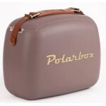 Sac isotherme - polarbox - glaciere mauve 6l - sangle rglable en cuir - design vintage - lavable