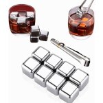 Gla�ons � whisky + pinces en acier inoxydable 304 - bac de cong�lation pour scotch vin et vodka (8 gla�ons) ...