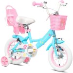 Glerc 12 pouces vlo pour enfants pour 12 3 4 ans petite fille mignon vlo avec roue de support de panier ...