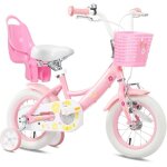 Glerc 12 pouces v�lo pour enfants pour 12 3 4 ans petite fille mignon v�lo avec roue de support de panier ...