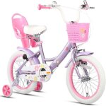 Glerc 12 pouces vlo pour enfants pour 12 3 4 ans petite fille mignon vlo avec roue de support de panier ...