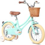 Glerc 12 pouces vélo rétro pour filles de 3 4 5 ans avec roues dentraînement panier et sonnette vert ... Glerc 12 pouces vélo rétro pour filles de 3 4 5 ans avec roues dentraînement panier et sonnette vert ...