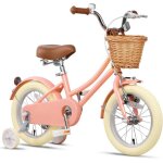 Glerc little molly 14 pouces vlo pour 3 - 5 ans vlo pour enfants avec panier en osier et roues dentranement ...
