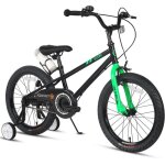 Glerc vlo enfant 18 pouces avec roues stabilisatrices & porte - bidon pour garons et filles de 6 7 ...
