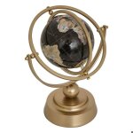 Globe terrestre bota h. 25cm m�tal mordor� - atmosphera cr�ateur dint�rieur