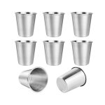 Gobelet 304 inox 8 pi�ces 260 ml tasse inox gobelet inox enfant tasses gobelet bi�re en acier inoxydable ...