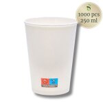 Gobelets en papier blancs 25cl ? lot de 1000 250 ml gobelets jetables pour boissons chaudes ou froides ...