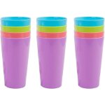 Gobelets en plastique (lot de 12) de 500 ml / 175 oz r�utilisables pour le camping et les f�tes en int�rieur ...