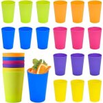 Gobelet plastique r�utilisable - mich - 30 pi�ces - 6 couleurs - 160 ml - sans bpa - empilable