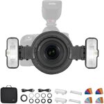 Godox mf12 - k2 flash macro ttl 12w sans fil batterie int�gr�e compatible nikon / sony / canon