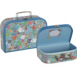 Valisettes - goki - peace and love - set de 2 gigognes - carton solide - bleu