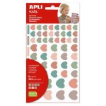 Gommettes - apli kids - 19452 - 624 gommettes en forme de c?ur - couleurs nordiques - qualit� sup�rieure ...