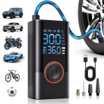 Gonfleur Électrique portable 150psi sans fil ? compresseur d?air 4000mah pour voiture moto vélo et ballons ... Gonfleur Électrique portable 150psi sans fil ? compresseur d?air 4000mah pour voiture moto vélo et ballons ...